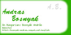 andras bosnyak business card